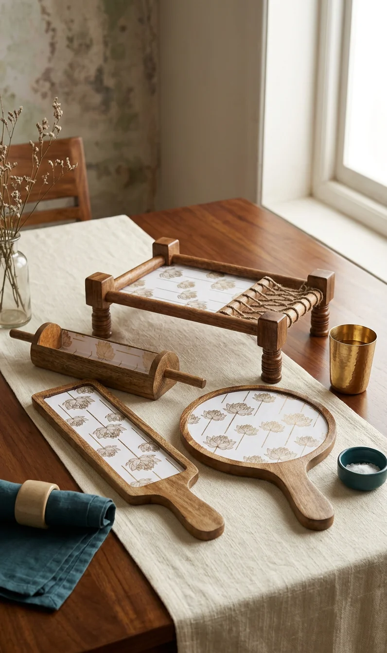 Khatiya Platter Set in Kamal design