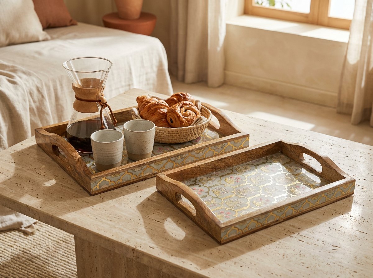 2 PC Tray Set 15MM (HH) in Guljaal design