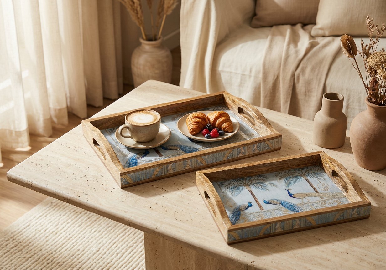 2 PC Tray Set 15MM (HH) in Mayura design