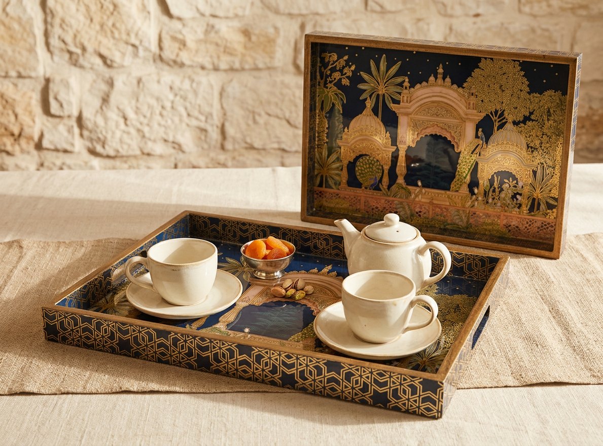 2 PC Tray Set (SMRCT) in Mehraab design