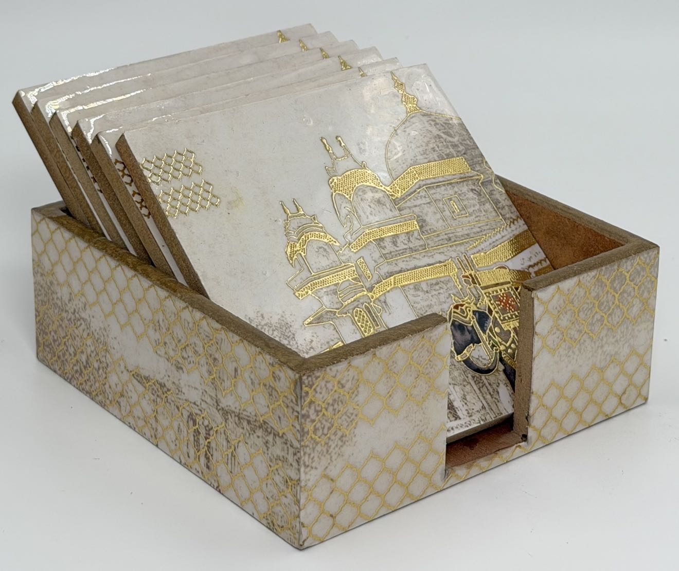 Coaster Set in the Gajraj design