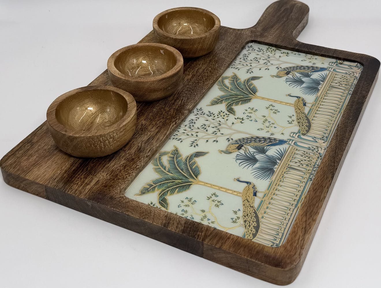 3 Bowl Platter in the Mayurvan design
