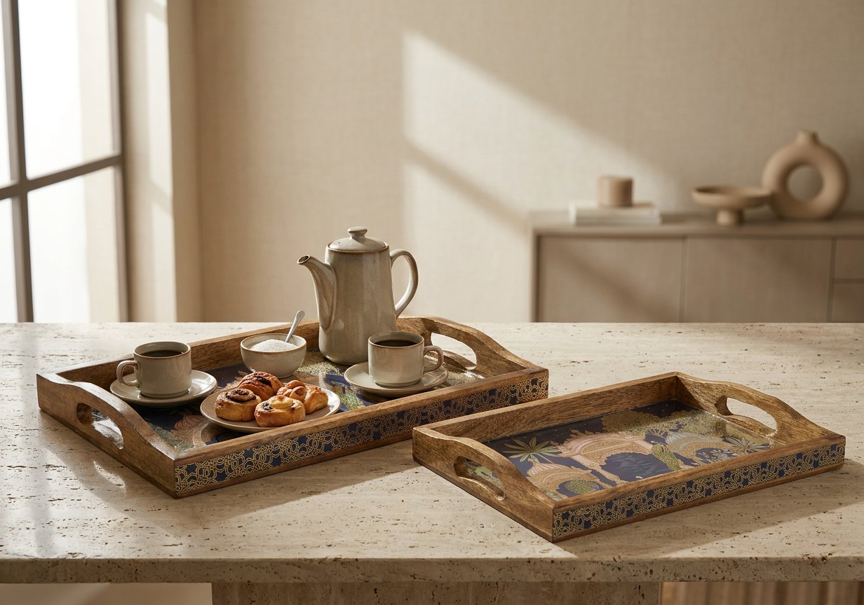 2 PC Tray Set 15MM (HH) in Mehraab design