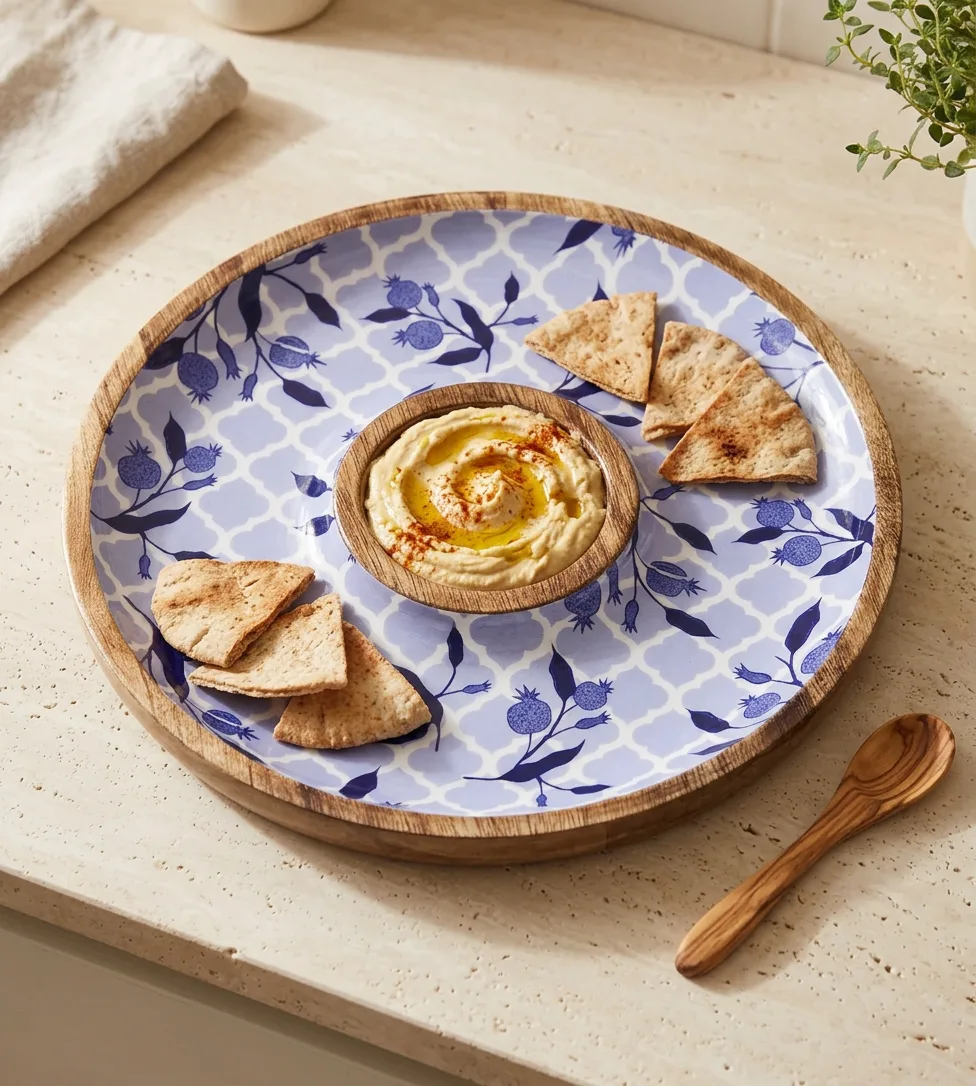 Chip Dip CB in Blue Trellis design