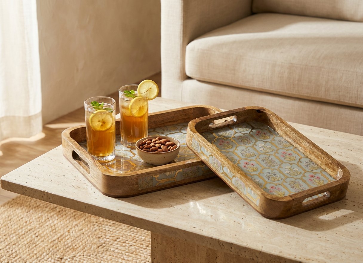 2 PC Tray Set 15MM (KG) in Guljaal design