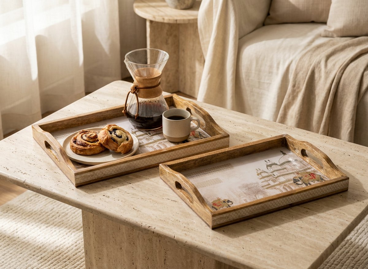2 PC Tray Set 15MM (HH) in Gajraj design