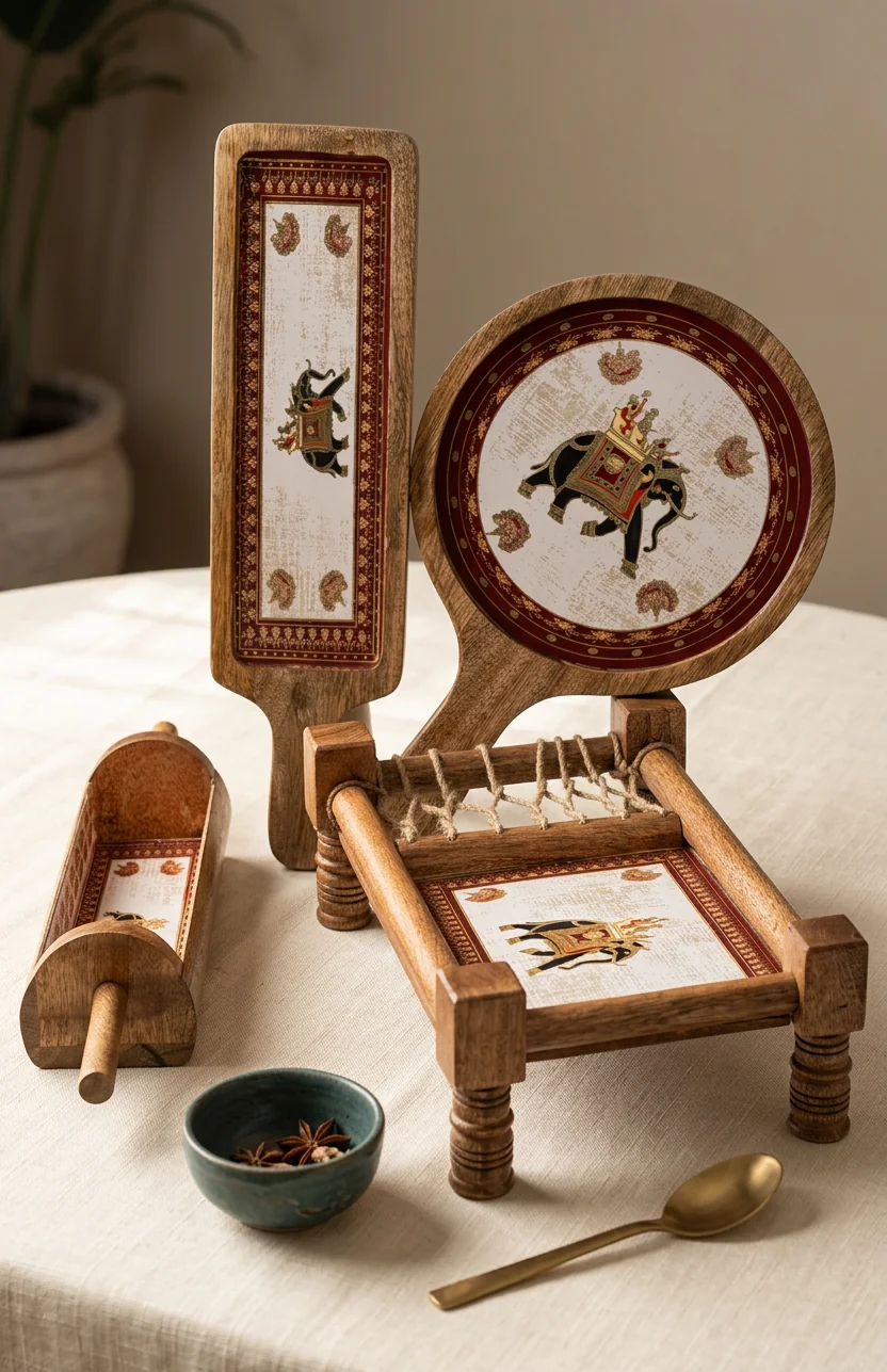 Khatiya Platter Set in Shikar design