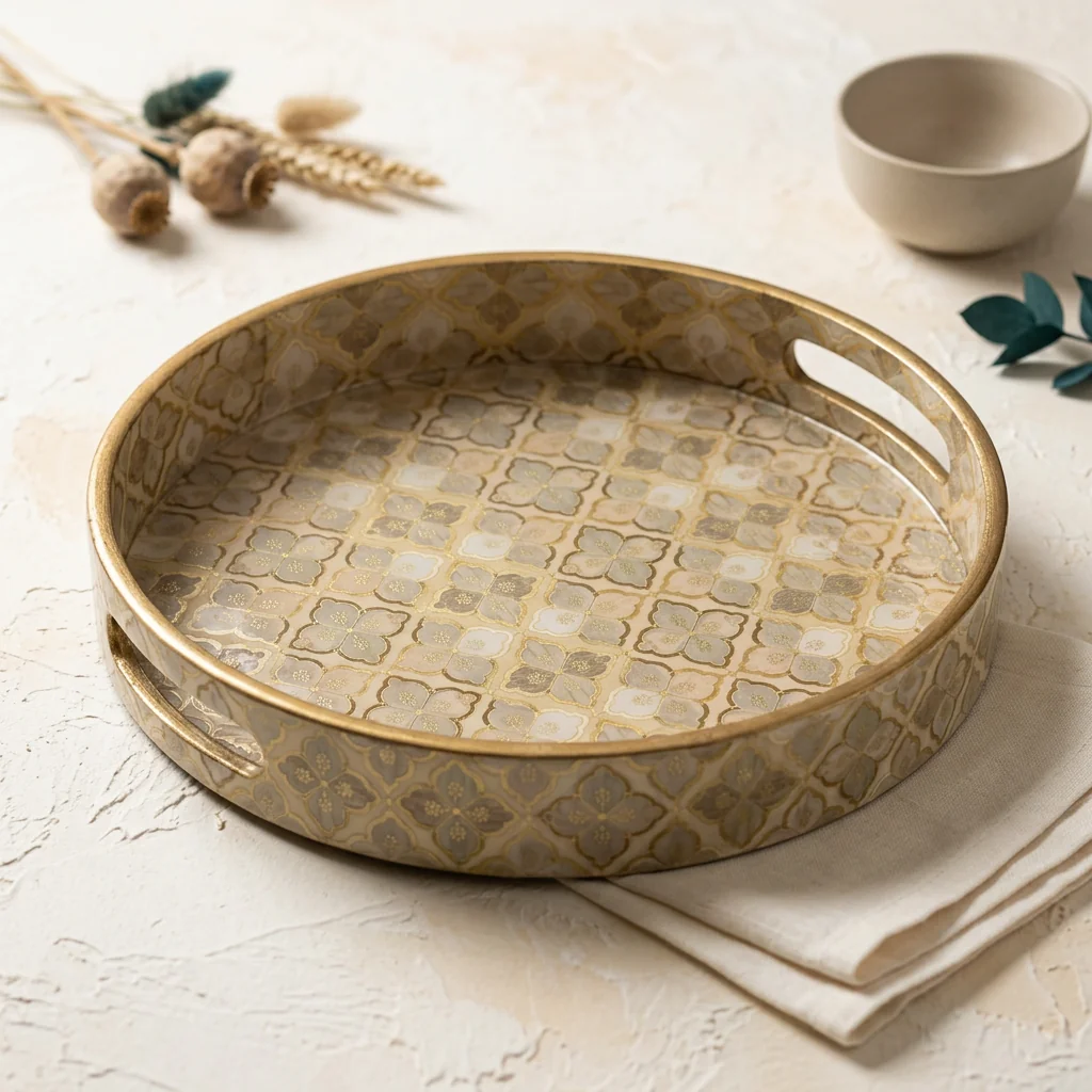 Round Trays (SL) 12" in Jaali design