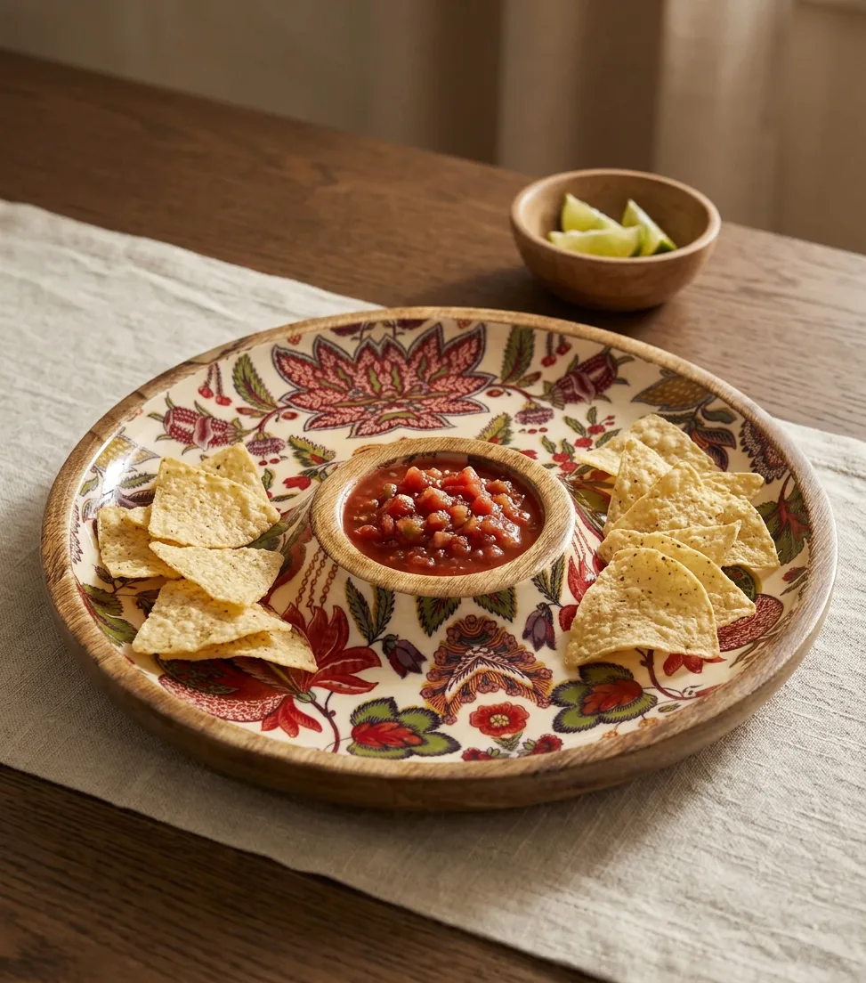 Chip Dip CB in Crimson Garden design