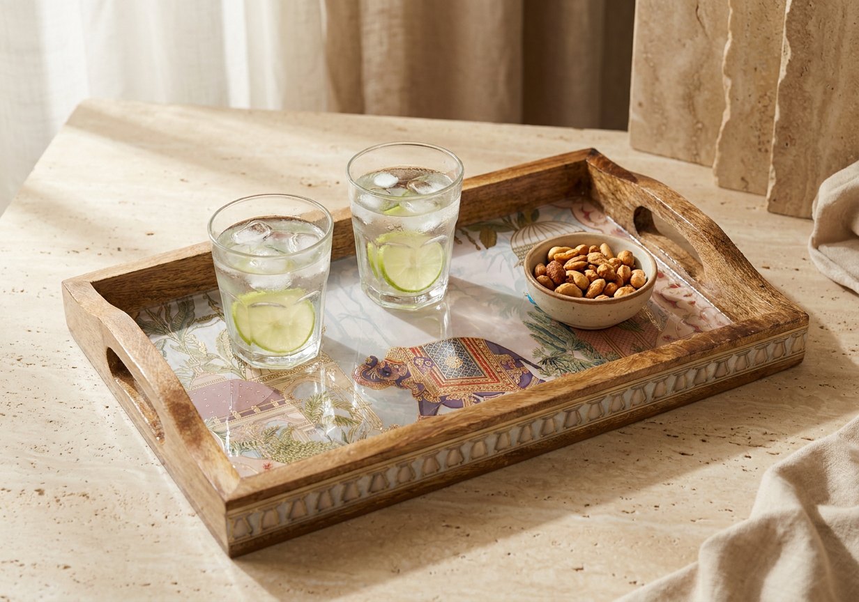 2 PC Tray Set 15MM (HH) in Darbar design