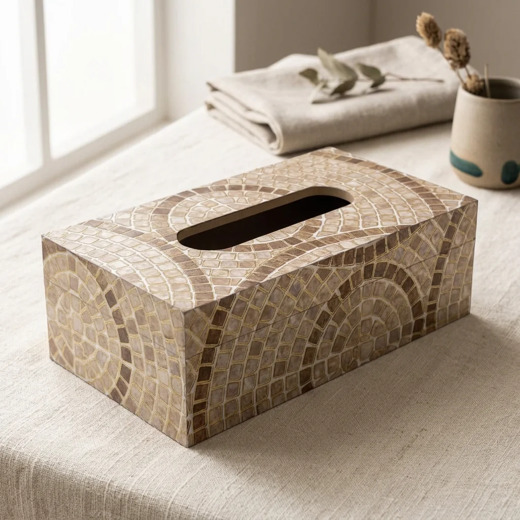 Tissue Box in the Mother of Pearl design
