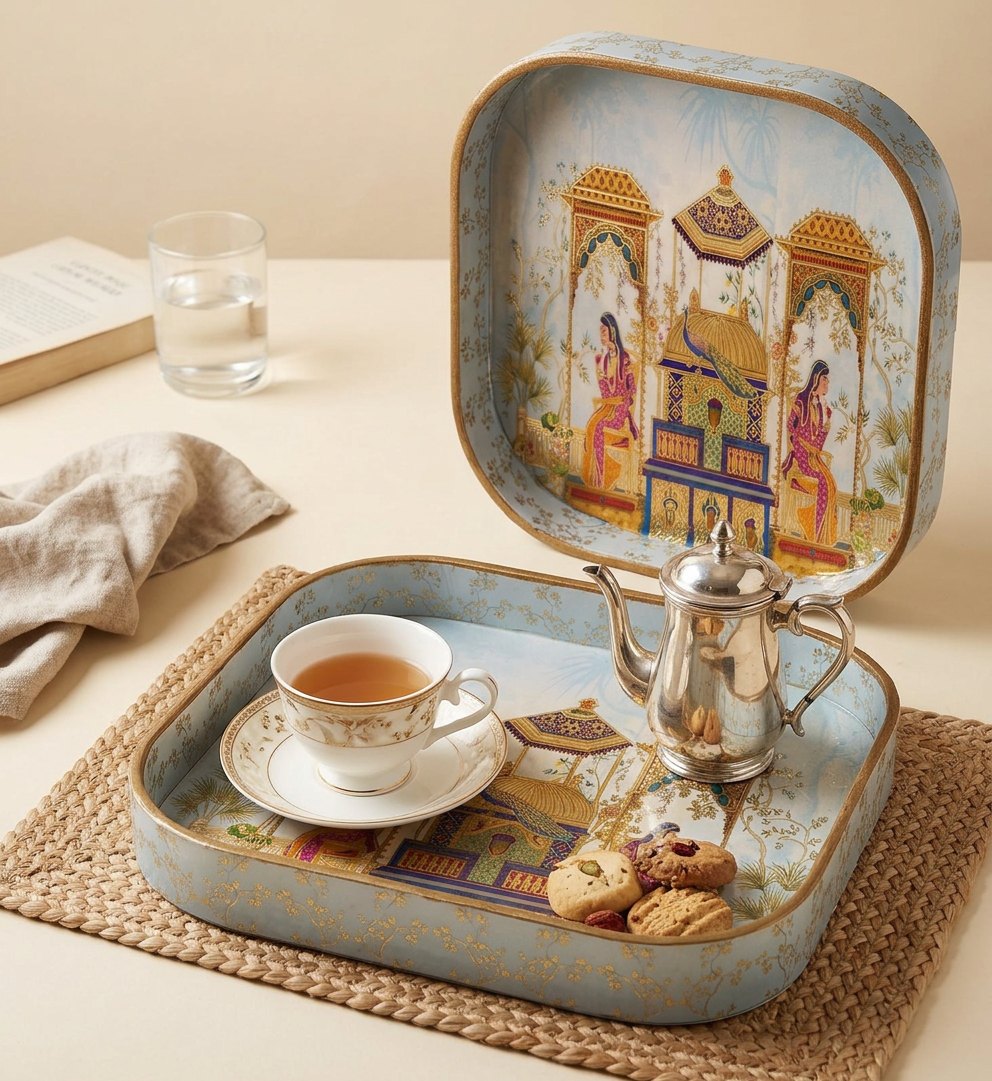 2 PC Tray Set (SMKG) in Rajmahal design