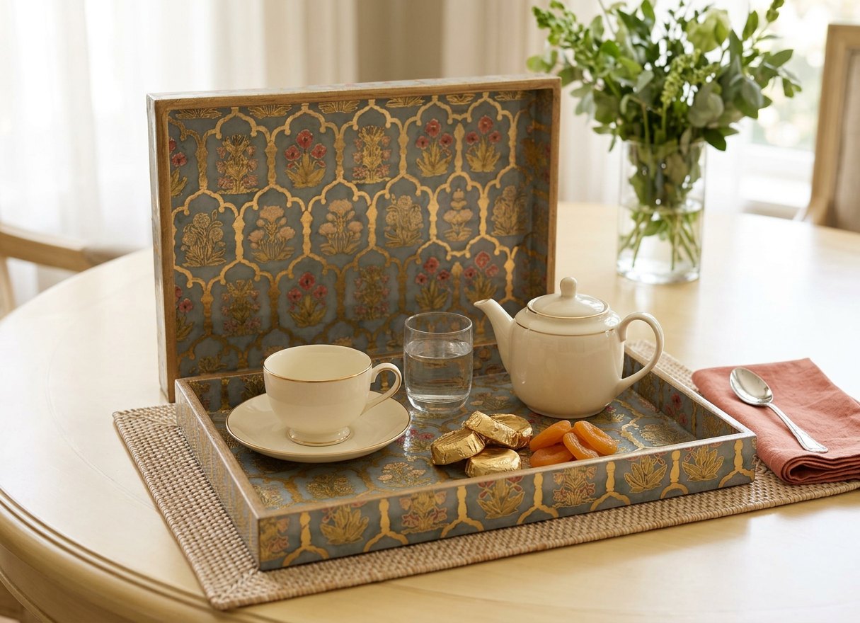 2 PC Tray Set (SMRCT) in Guljaal design