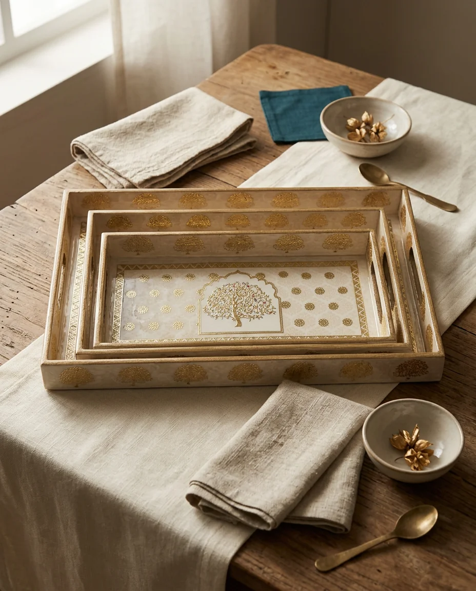 3 PC Tray Set 16x10" — Vriksha — Lifestyle 1