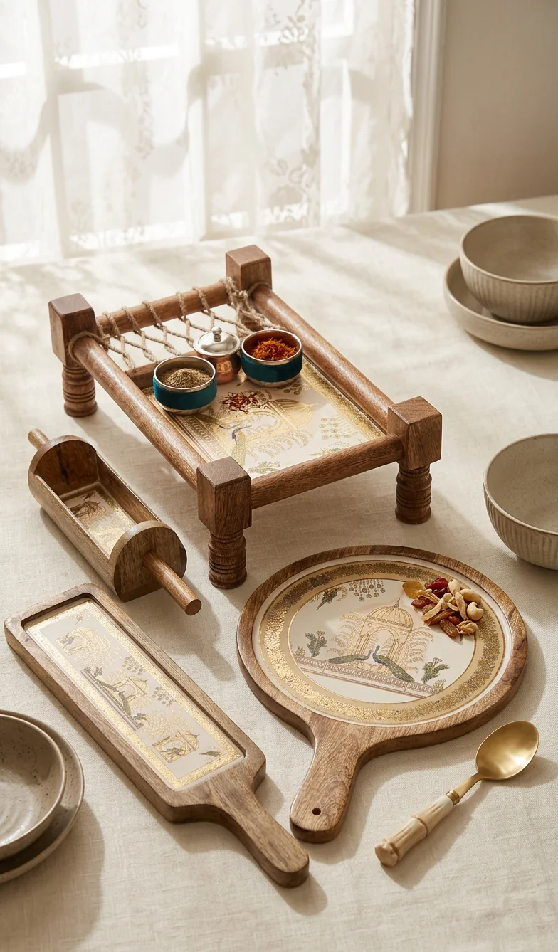 Khatiya Platter Set in Shalimar design