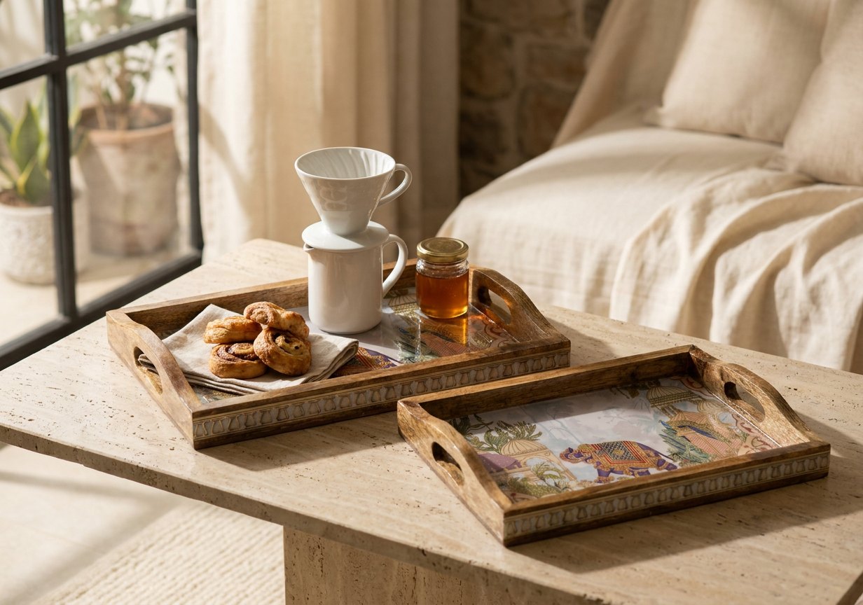 2 PC Tray Set 15MM (HH) in Darbar design