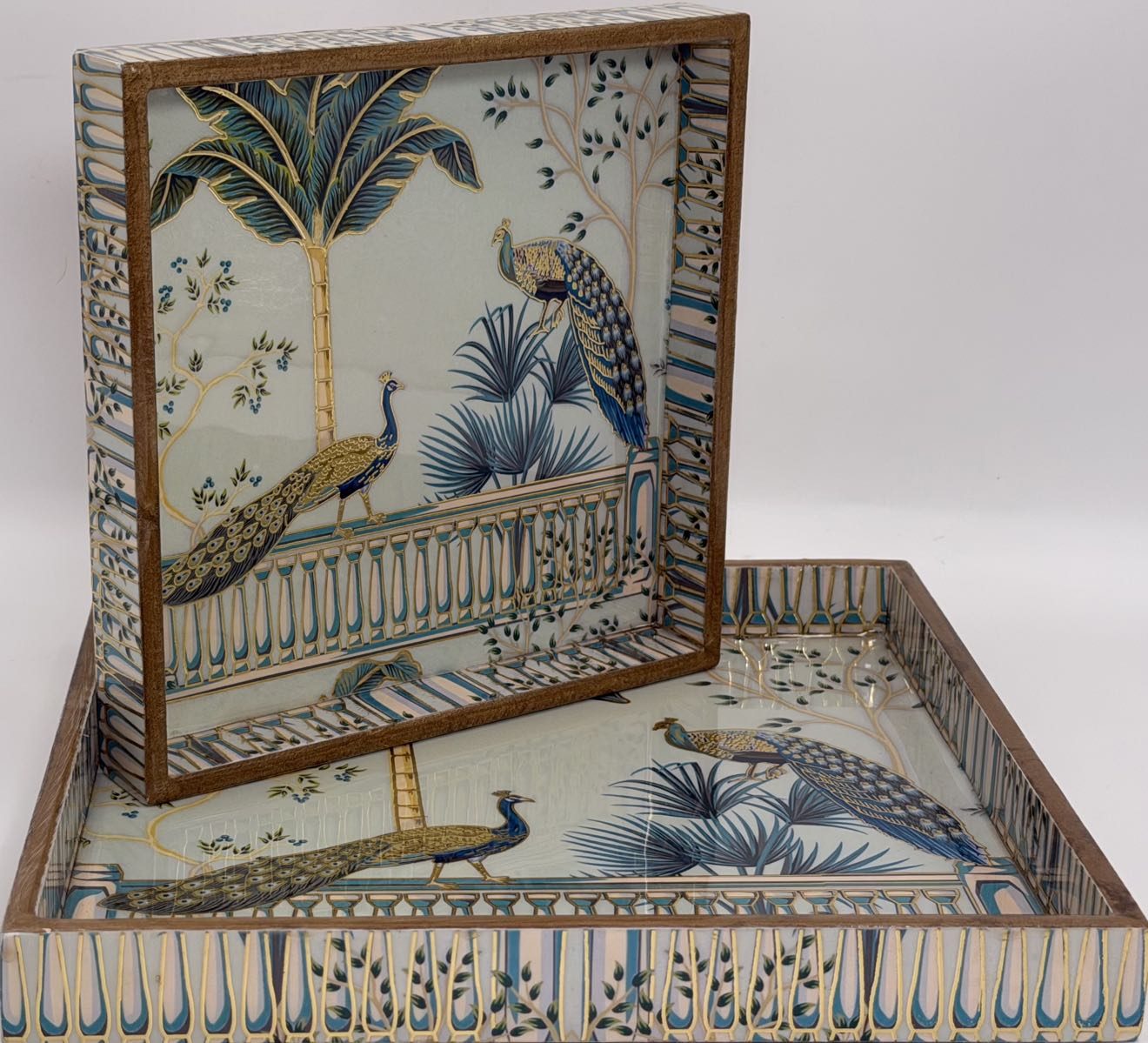 2 PC Tray Set (SMSQ) in the Mayurvan design