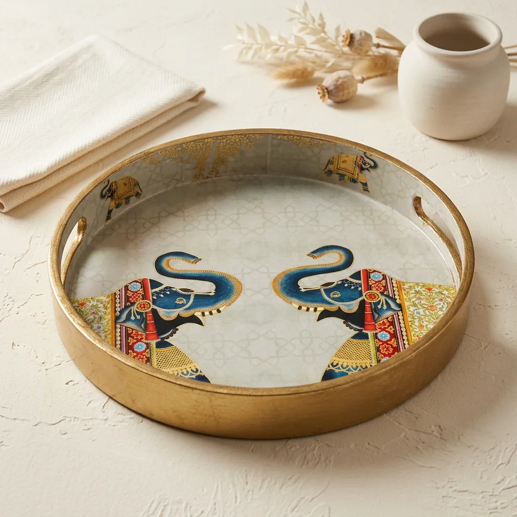Round Trays (SL) 12" in Gaj design