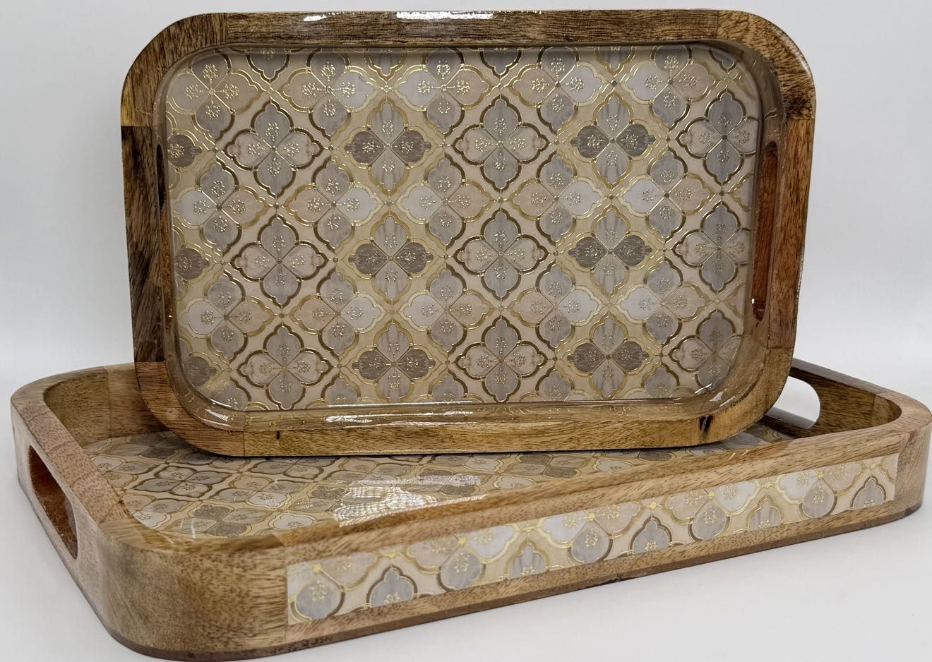 2 PC Tray Set 15MM (KG) in the Jaali design