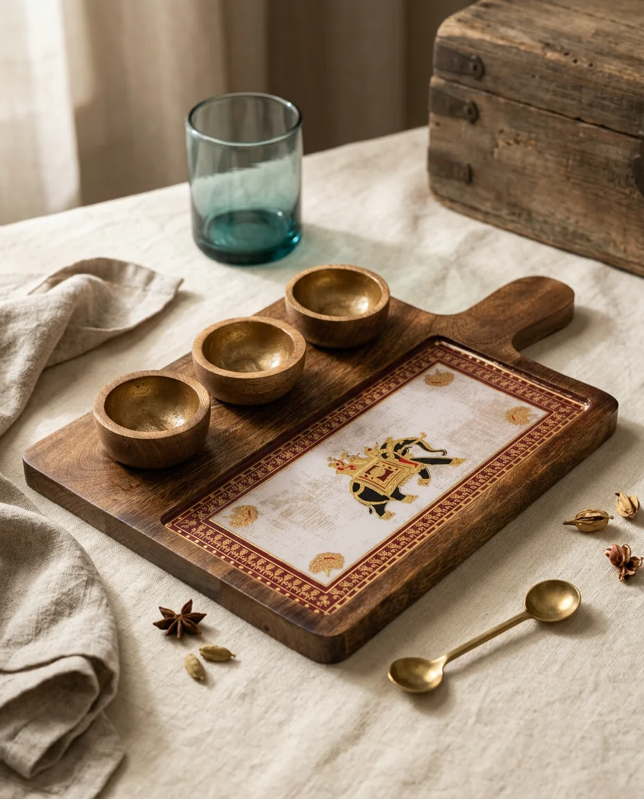 3 Bowl Platter in Shikar design