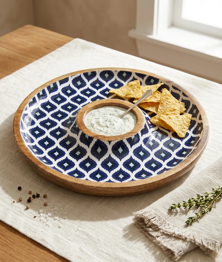 Chip Dip CB in Indigo Ikat design