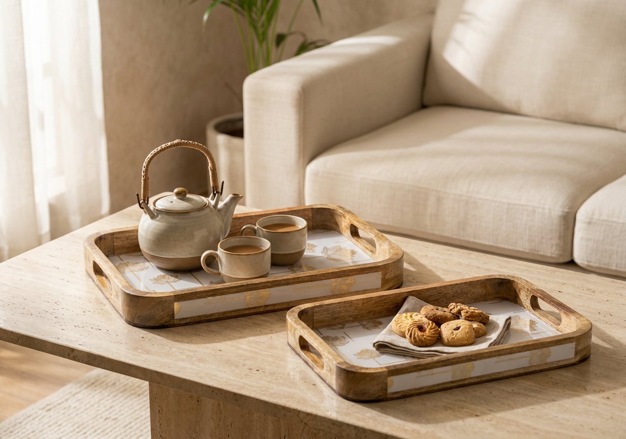 2 PC Tray Set 15MM (KG) in Kamal design