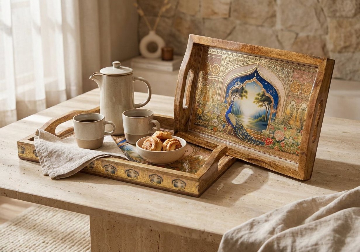2 PC Tray Set 15MM (HH) in Bagh design