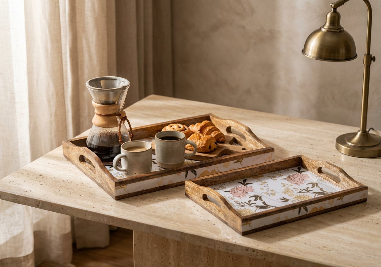 2 PC Tray Set 15MM (HH) in Guldasta design