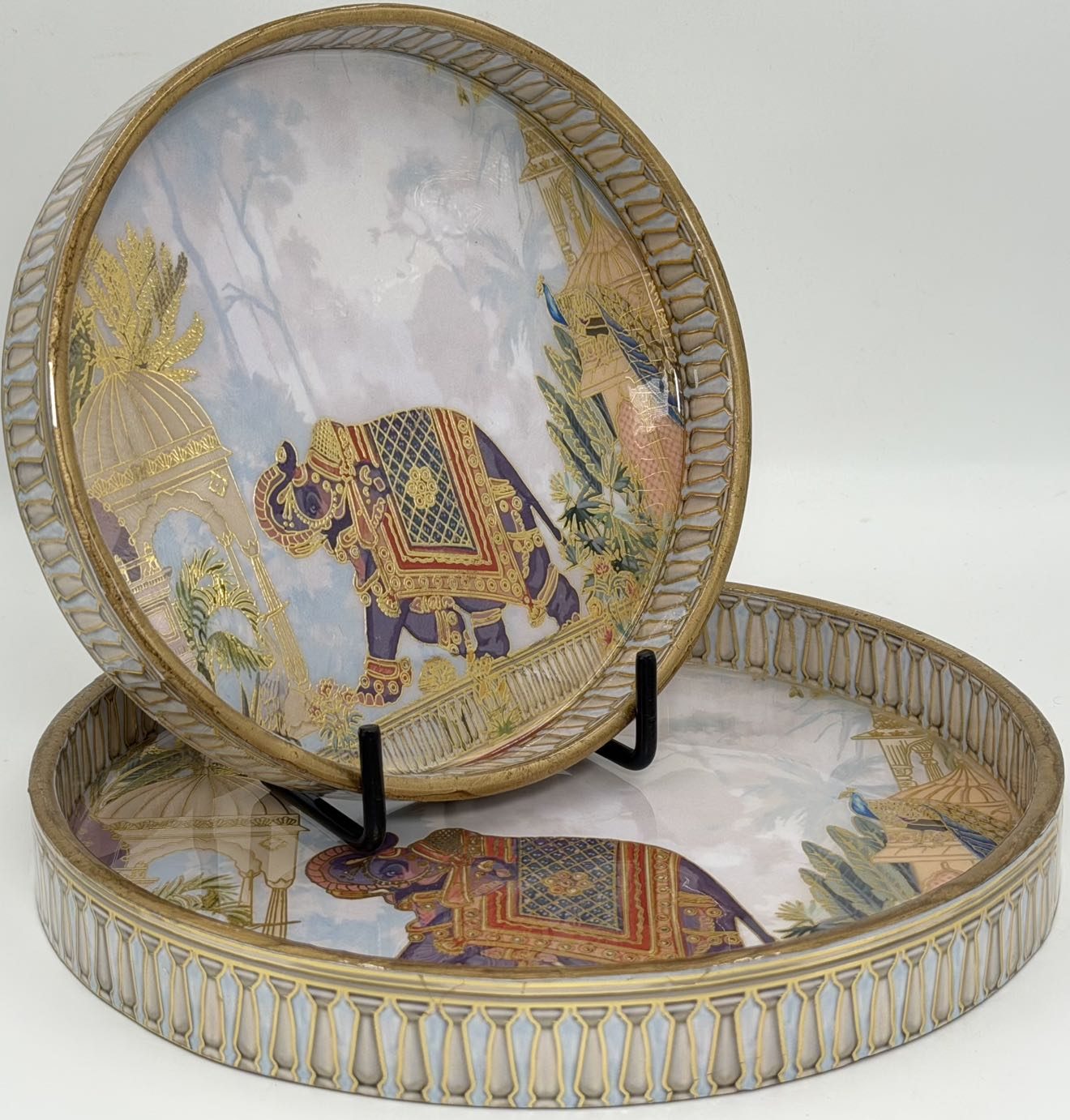 2 PC Tray Set (SMRN) in the Darbar design
