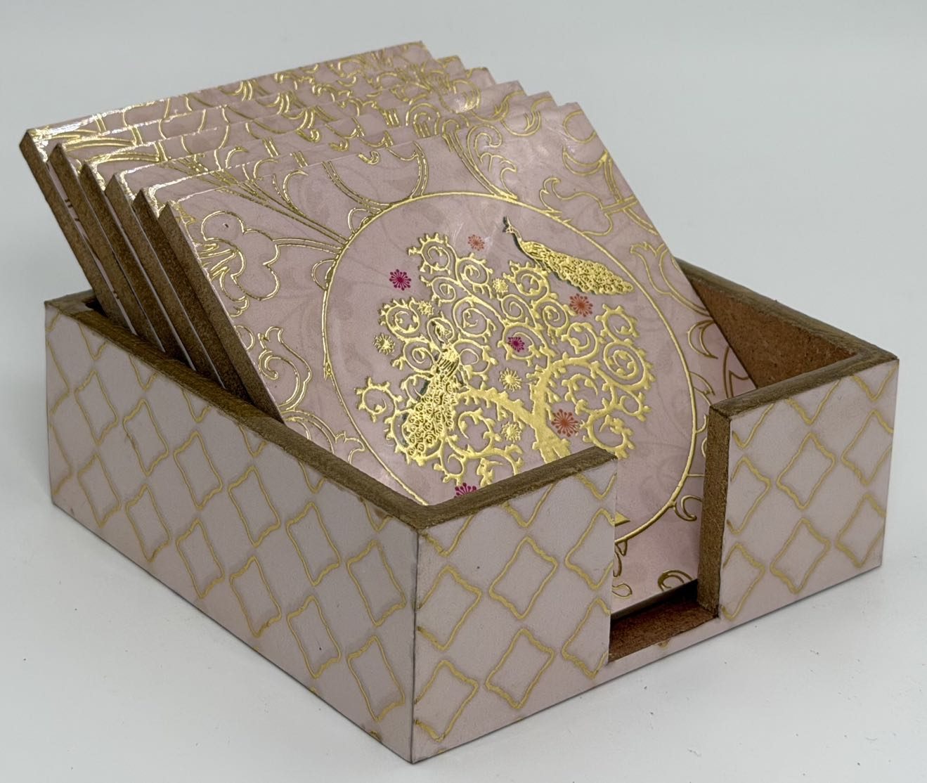 Coaster Set in the Mayurvriksha design