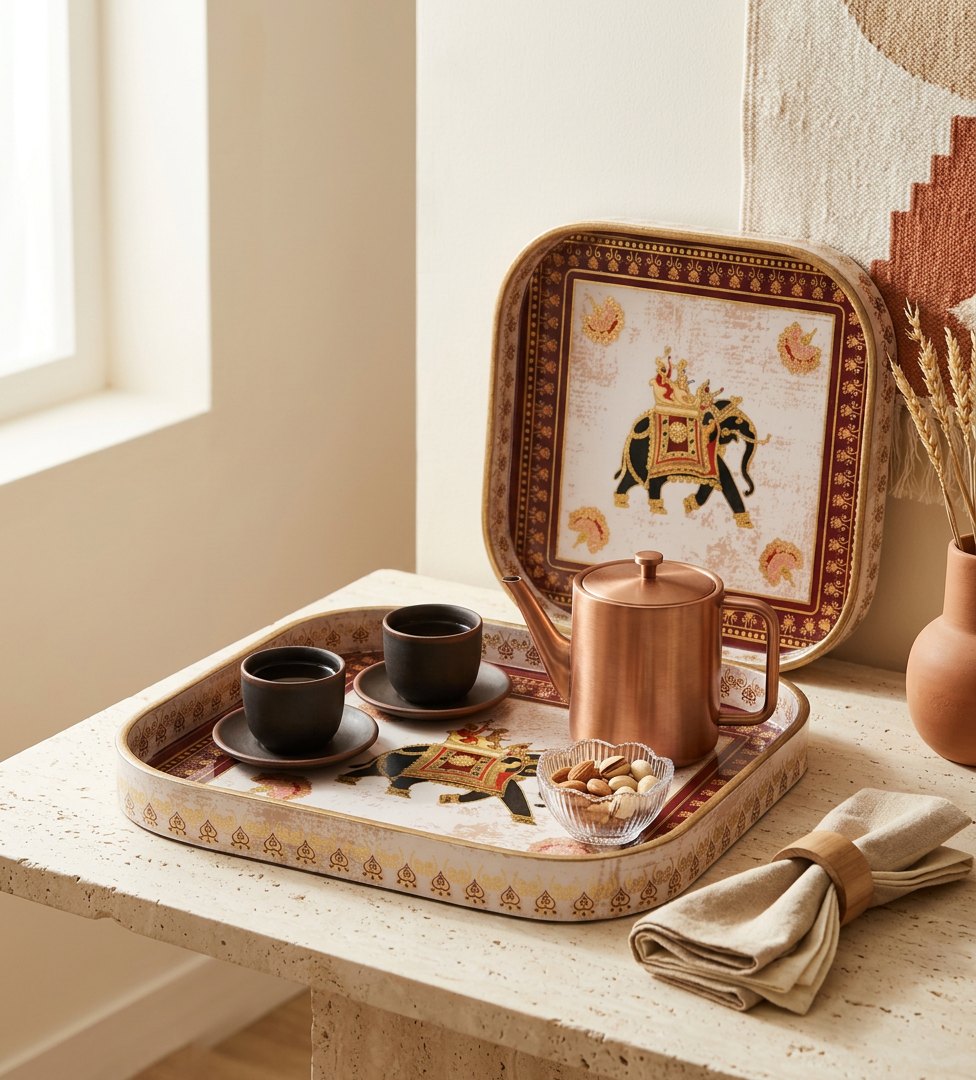 2 PC Tray Set (SMKG) in Shikar design