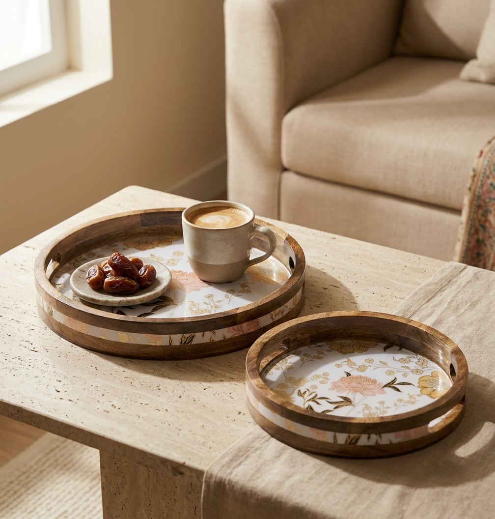 2 PC Tray Set 15MM (RN) in Guldasta design