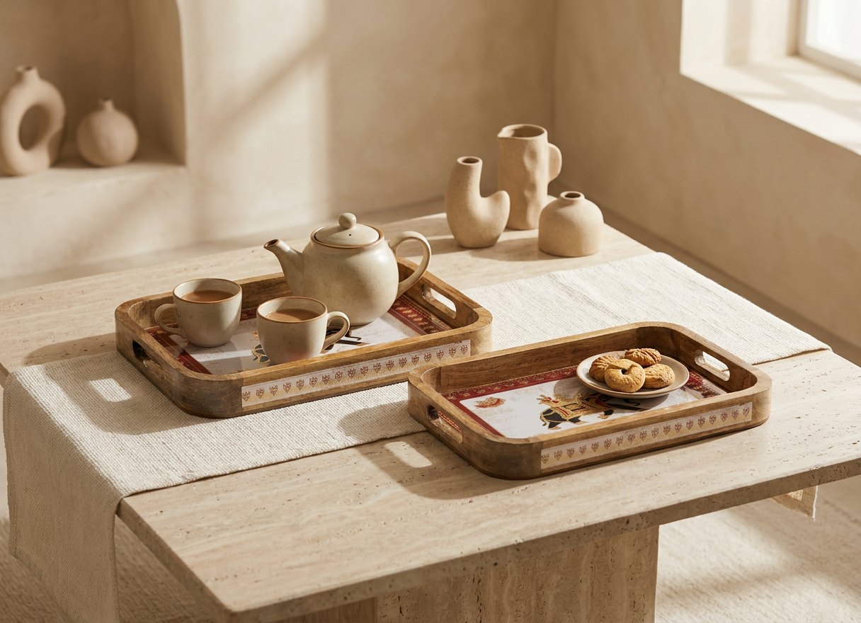 2 PC Tray Set 15MM (KG) in Shikar design