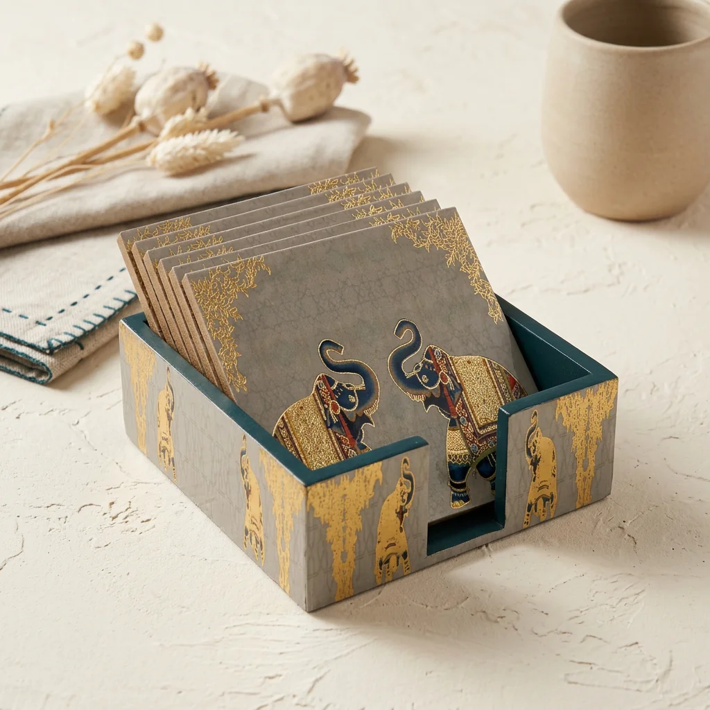 Coaster Set in Gaj design