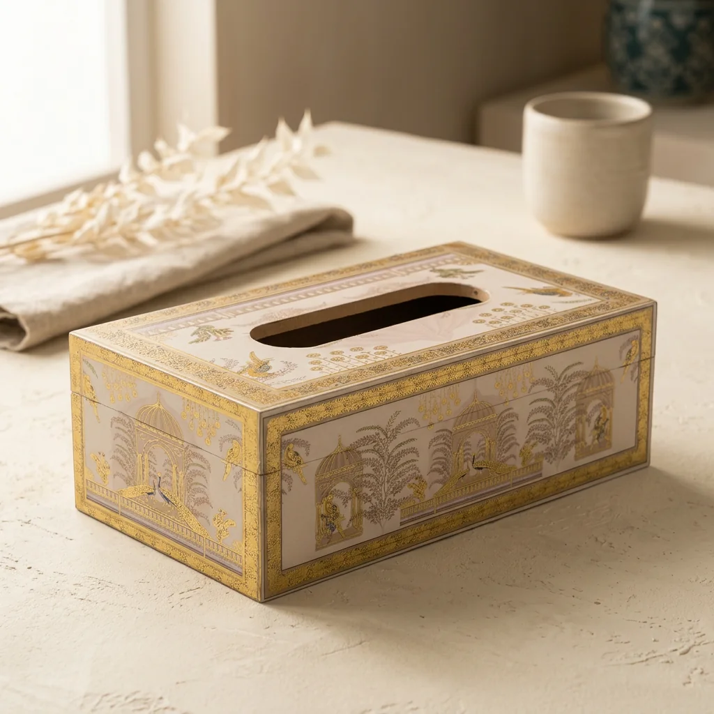 Tissue Box in the Shalimar design