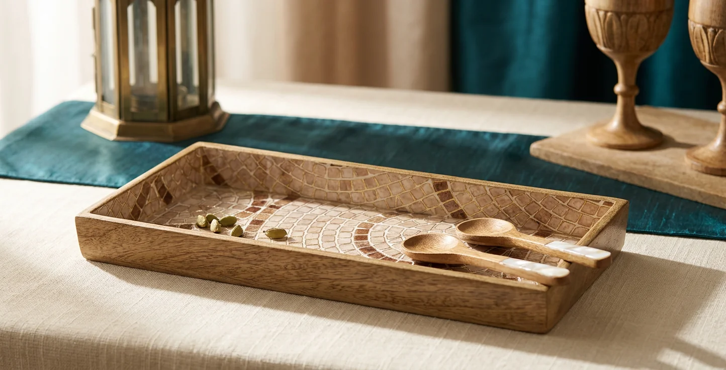 Pan Tray in Mother of Pearl design