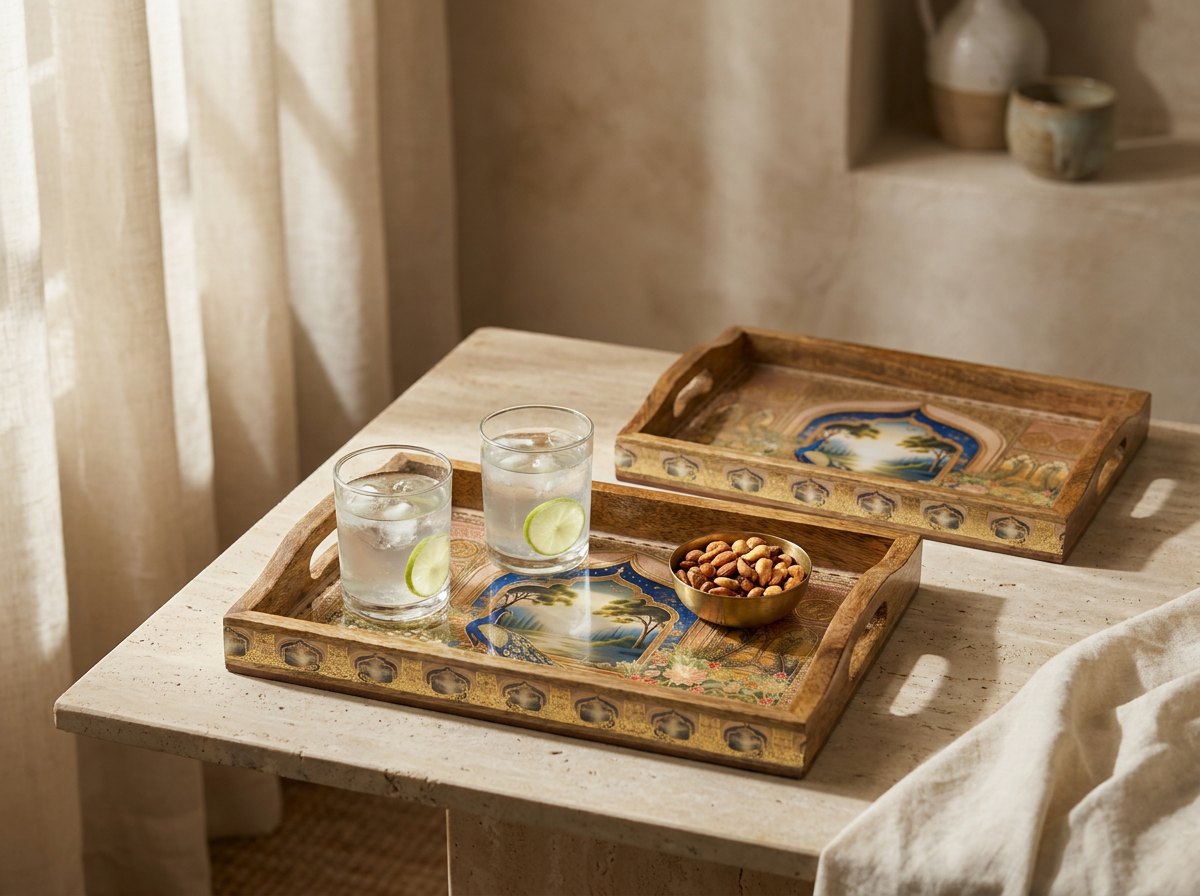 2 PC Tray Set 15MM (HH) in Bagh design