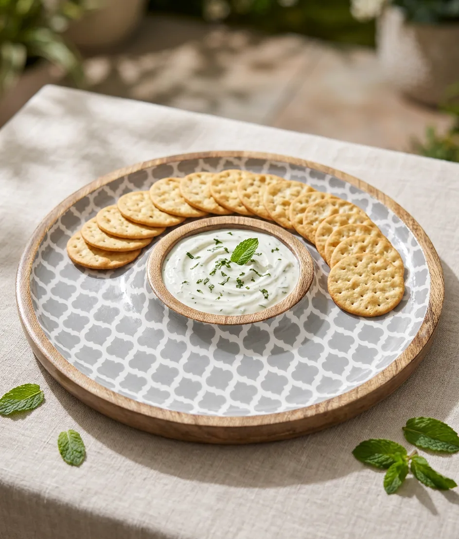 Chip Dip CB in Ivory Trellis design