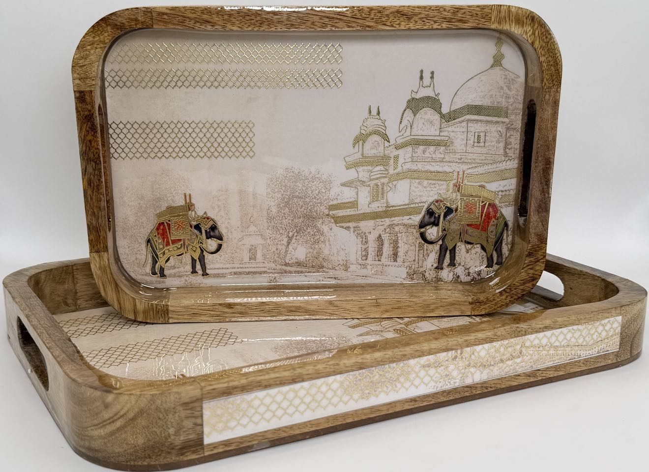2 PC Tray Set 15MM (KG) in the Gajraj design