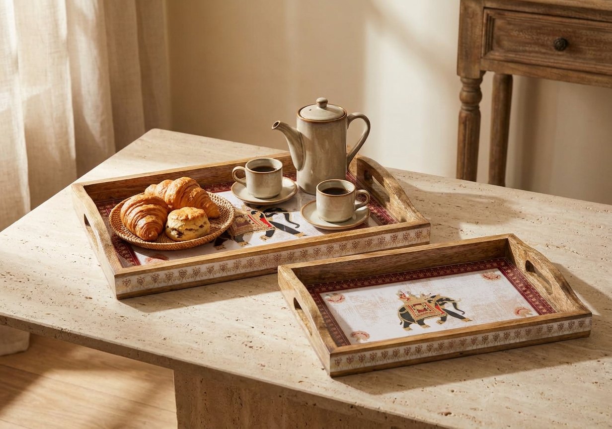 2 PC Tray Set 15MM (HH) in Shikar design