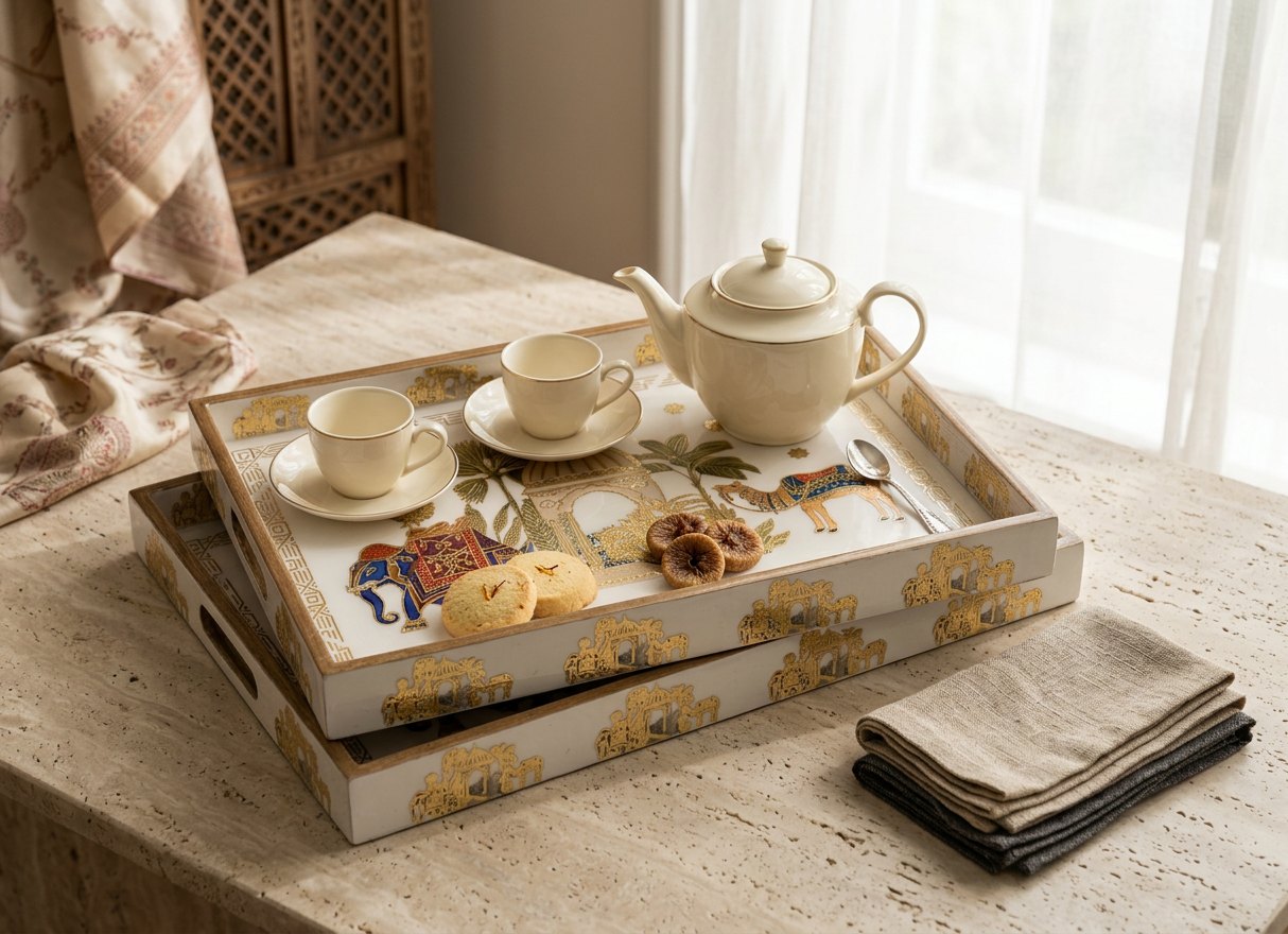 2 PC Tray Set (SMRCT) in Karavan design