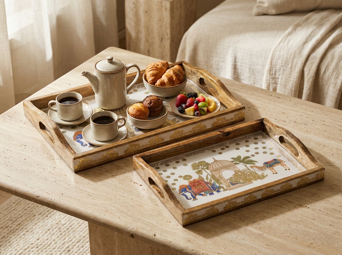 2 PC Tray Set 15MM (HH) in Karavan design