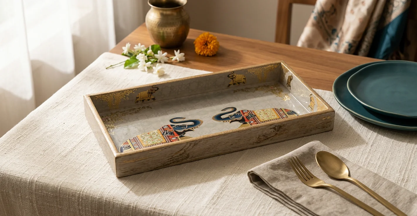 Pan Tray in Gaj design