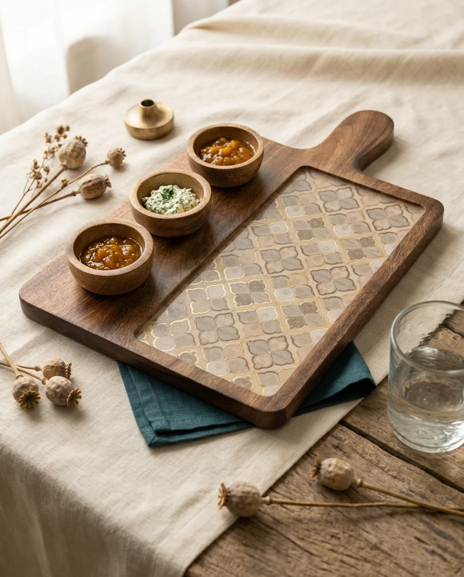 3 Bowl Platter in Jaali design