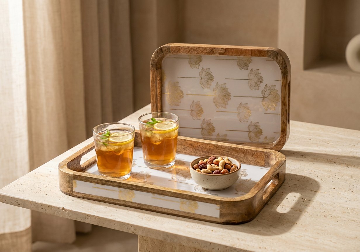 2 PC Tray Set 15MM (KG) in Kamal design
