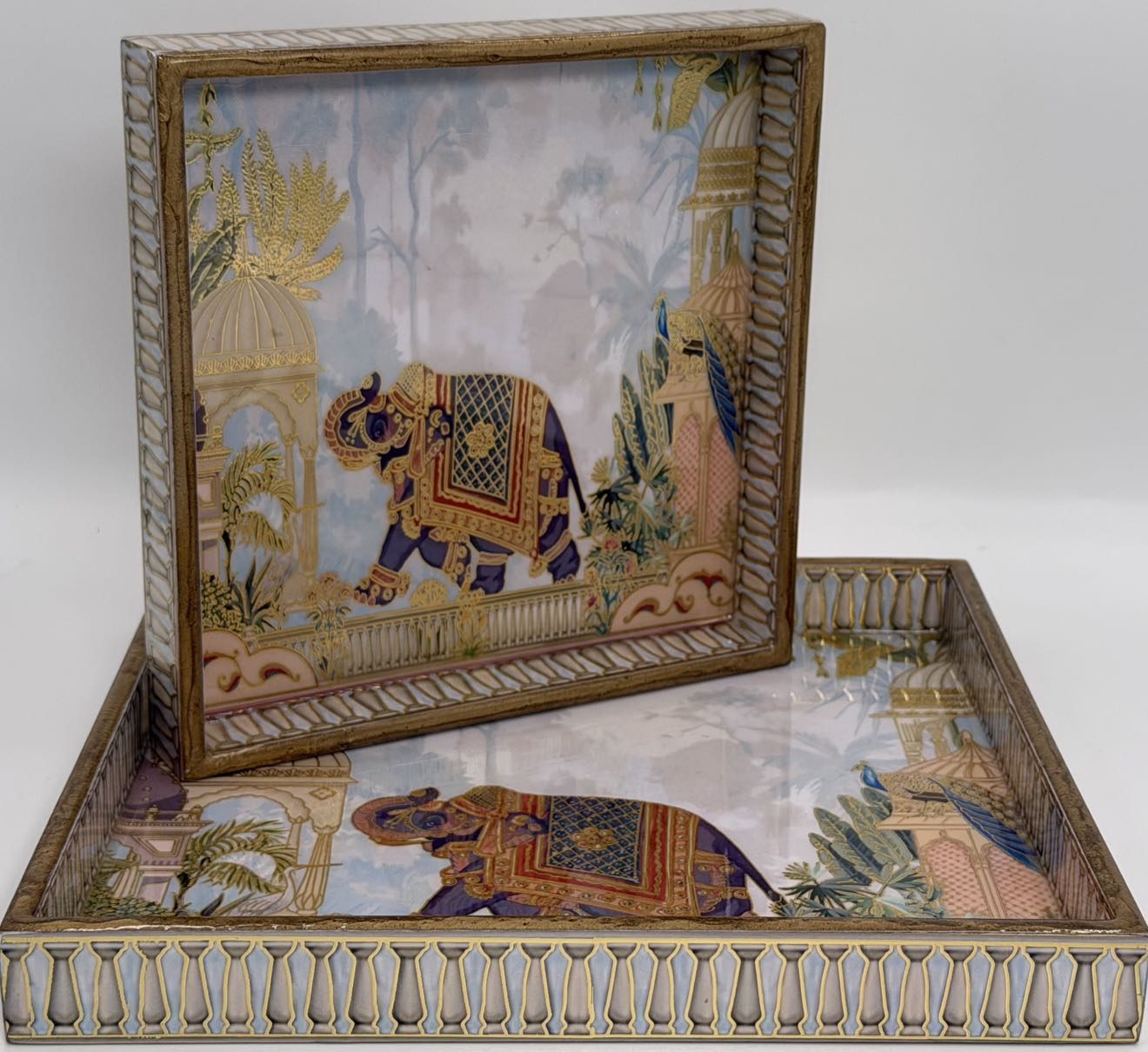 2 PC Tray Set (SMSQ) in the Darbar design