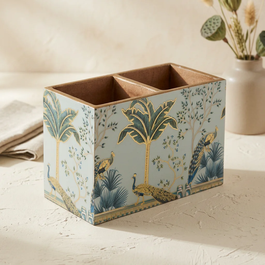 Cutlery Holder in Mayurvan design