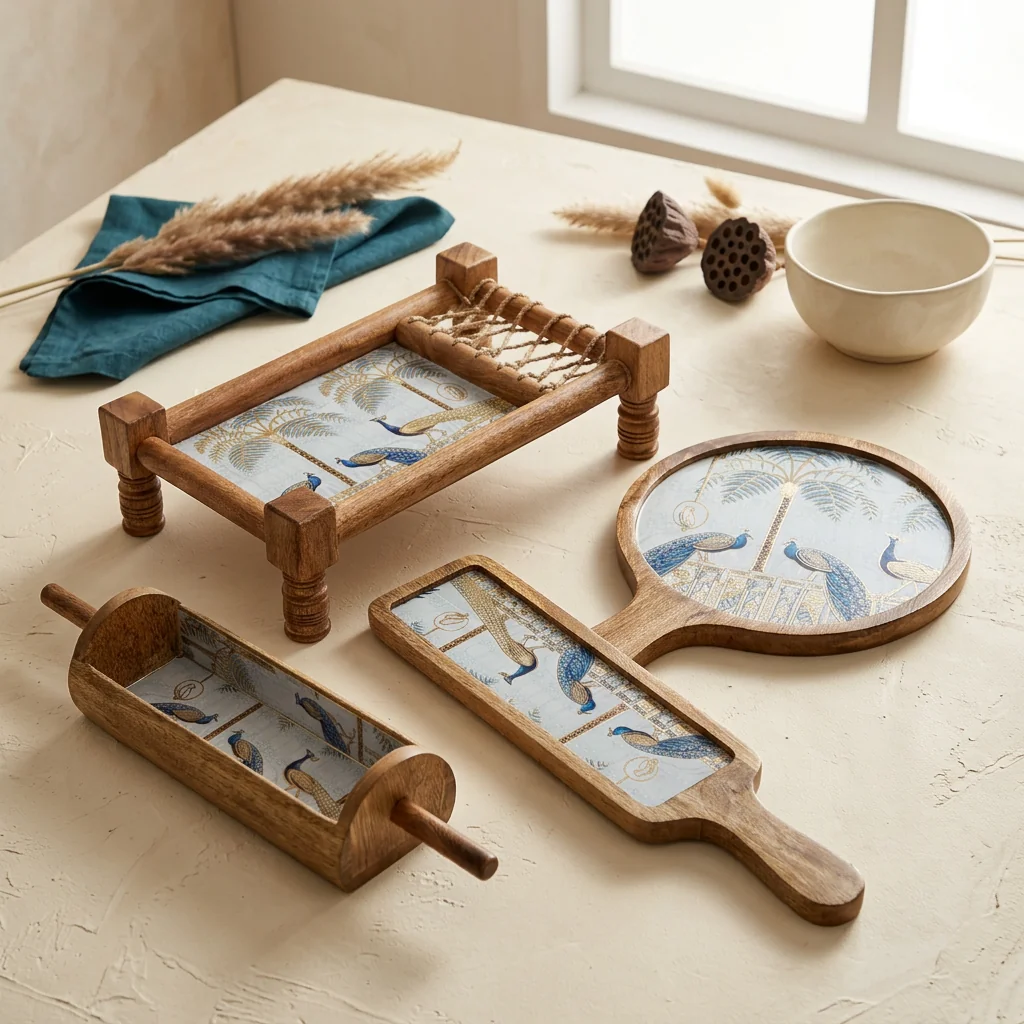 Khatiya Platter Set in Mayura design