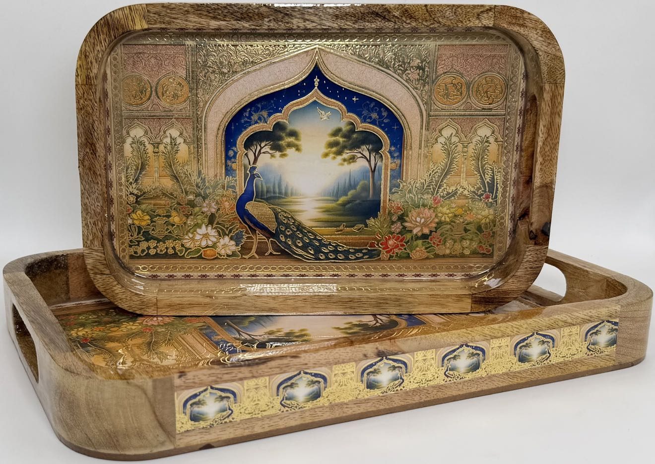 2 PC Tray Set 15MM (KG) in the Bagh design