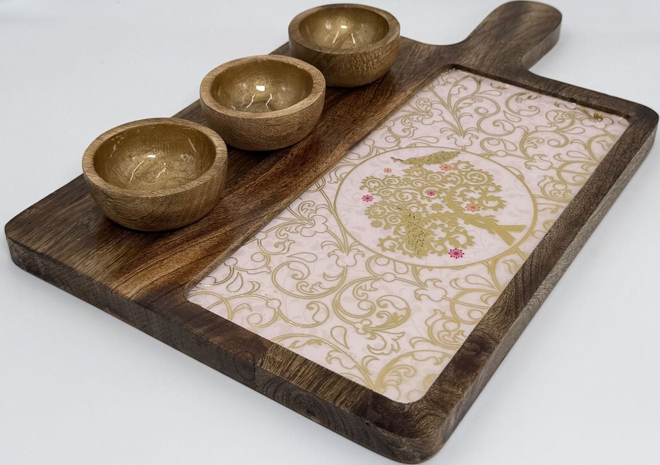 3 Bowl Platter in the Mayurvriksha design